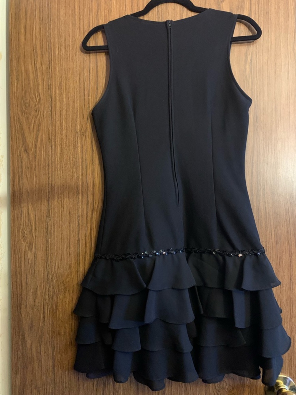 Sleeveless Black Tiered Ruffle Dress - Picture 2 of 2